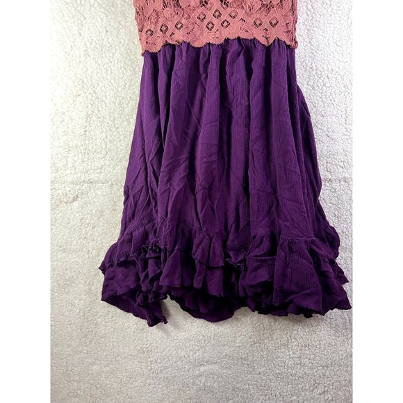 Free People One Dress Women's Size Small Fairycore Boho Lace Handkerchief Skirt - Picture 4 of 8